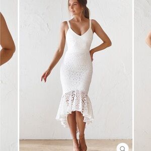 JAUS LIANA MIDI DRESS -
WHITE